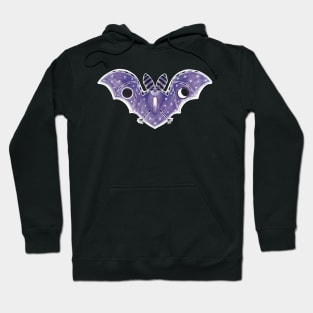 Purple and Black long eared Space Bat Hoodie